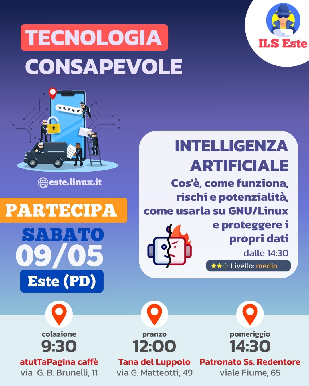 Sabato 9 maggio: Intelligenza Artificiale tra innovazione e consapevolezza