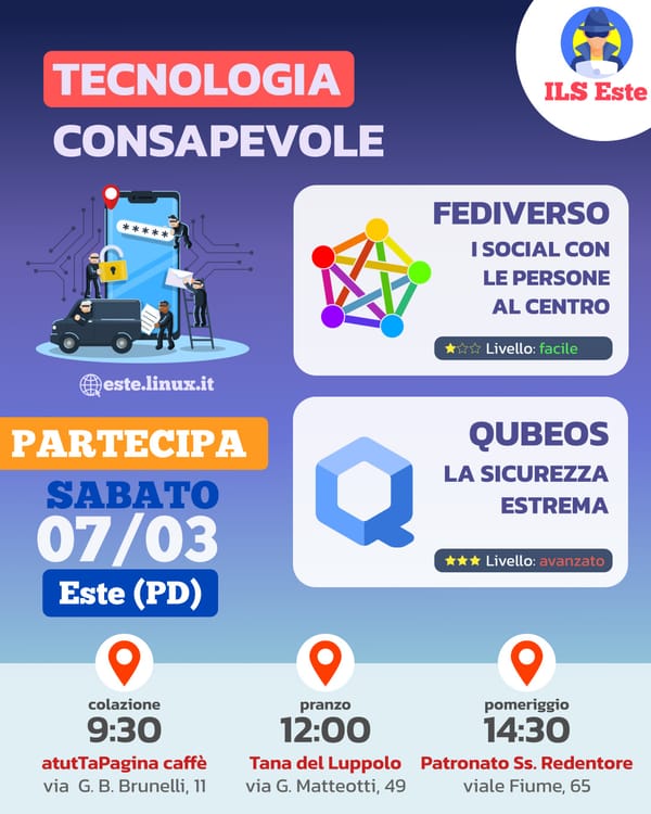 Sabato 7 marzo: riscopriamo i social e la sicurezza